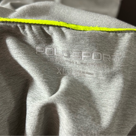 POLO Ralph Lauren Sport Performance Thermo Vent Quarter 1/4 Zip Gray Yellow XL - Picture 3 of 6